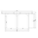 Carport configuré 7x4x2,62m en bois traité autoclave - SOLID