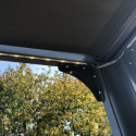Tonnelle Couv’Terrasse® E Store 3x3m en aluminium laqué gris et polycarbonate 8mm - Chalet et Jardin