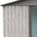 Abri de jardin métal 11m² WoodTouch beige  + kit d'ancrage X-METAL
