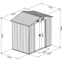 Abri de jardin métal 2,54m² WoodTouch beige  + kit d'ancrage X-METAL