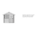 Abri de jardin en bois massif 28mm Laval porte simple 4,71m² SOLID