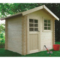 Abri de jardin en bois traité autoclave 28mm Laval porte simple 4,71m² SOLID