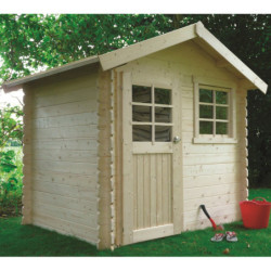 Abri de jardin en bois traité autoclave 28mm Laval porte simple 4,71m² SOLID