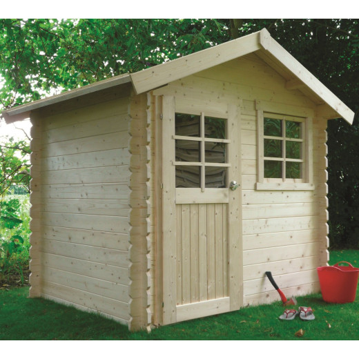 Abri de jardin en bois traité autoclave 28mm Laval porte simple 4,71m² SOLID