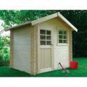 Abri de jardin en bois traité autoclave 28mm Laval porte simple 4,71m² SOLID