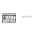 Abri de jardin en bois massif 28mm Arles porte double 8,52m² SOLID