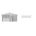 Abri de jardin en bois massif 28mm Visp avec double porte 16,22m² - SOLID