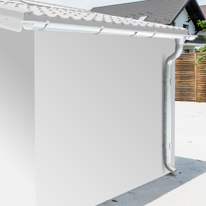 Kit gouttières blanc - pack prêt à la pose pour abri Grosfillex 11,2m²