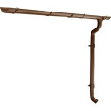 Kit gouttières marron - pack prêt à la pose pour abri Woodlife 9m²