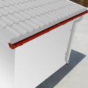 Kit gouttières rouge - pack prêt à la pose pour abri Woodlife 9m²