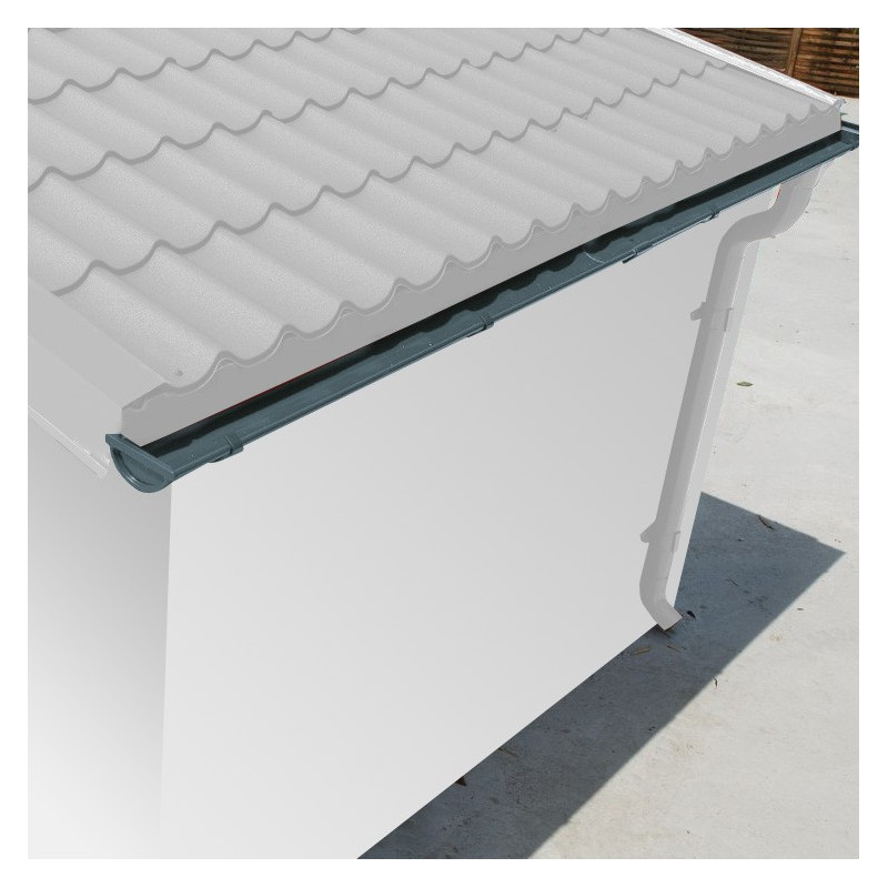 Kit gouttières anthracite - pack prêt à la pose pour abri Woodlife 14,44m²