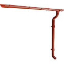 Kit gouttières rouge - pack prêt à la pose pour abri Woodlife 14,44m²