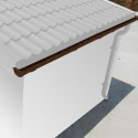 Kit gouttières marron - pack prêt à la pose pour abri Woodlife 9m²+9m² terrasse