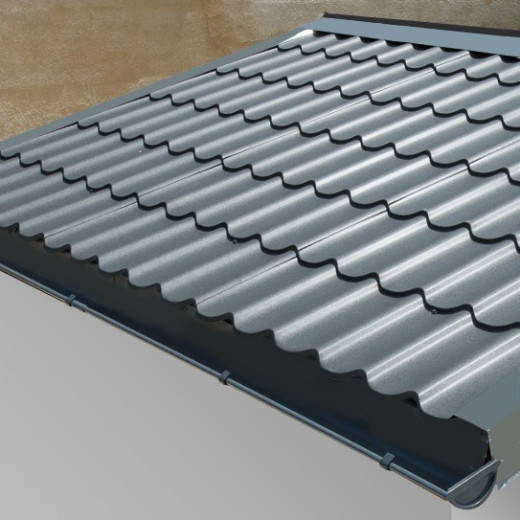 Tuiles métalliques anthracites - pack prêt à la pose pour abri Woodlife 9m²