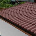 Tuiles métalliques marron - pack prêt à la pose pour abri Woodlife 14,44m²