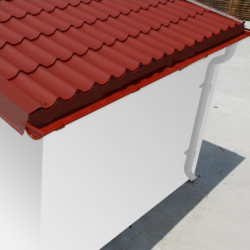 Tuiles métalliques rouges - pack prêt à la pose pour abri Woodlife 9m²+9m² terrasse