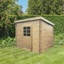 Abri de jardin Passau 3,92m² en bois massif 19mm à toit monopente - SOLID