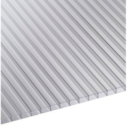 Pack de 3 plaques de polycarbonate 6mm blanc longueur 251cm