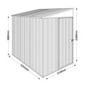 Abri de jardin adossé Colorbond gris ardoise en acier galvanisé 3,39m² EASYSHED