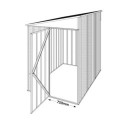 Abri de jardin adossé Colorbond gris ardoise en acier galvanisé 3,39m² EASYSHED