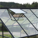 Serre Laurus Uranus 11,45m² en aluminium laqué gris et verre trempé 3mm + embase incluse - Natura Lams