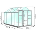 Serre Laurus Uranus 8,10m² + embase incluse - Natura Lams
