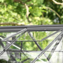 Serre Laurus Uranus 14,65m² en aluminium laqué gris et verre trempé 3mm + embase incluse - Natura Lams