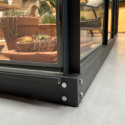 Serre Melissa Ida 2,5m² en aluminium laqué gris et verre trempé 3mm + embase incluse – Natura Lams