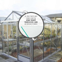 Serre de jardin ESSENTIA 7,3m² en aluminium naturel et verre trempé 4mm + embase incluse - Lams