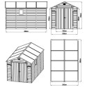 Abri de jardin en résine gris 8,90m² + kit de fondation - JOBU
