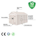 Abri de jardin en résine beige 8,90m² + kit de fondation - JOBU