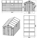 Abri de jardin en résine beige 11m² + kit de fondation - JOBU