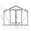 Serre de jardin ESSENTIA 11,75m² en aluminium naturel et verre trempé 4mm + embase incluse - Lams