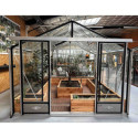 Serre de jardin ESSENTIA 11,75m² en aluminium laqué et verre trempé 4mm + embase incluse - Lams