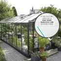Serre de jardin ESSENTIA 18,70m² en aluminium laqué et verre trempé 4mm + embase incluse - Lams