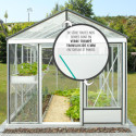 Serre de jardin LUXIA 10,80m² en aluminium naturel et verre trempé 4mm + embase incluse - Lams