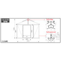 Serre de jardin SUPRA 12m² en aluminium laqué et verre trempé 4mm + embase incluse - Lams