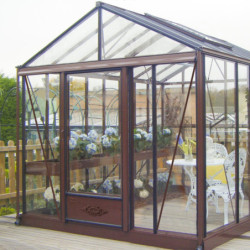 Serre de jardin SUPRA 14,40m² en aluminium laqué et verre trempé 4mm + embase incluse - Lams