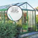 Serre de jardin SUPRA 16,70m² en aluminium laqué et verre trempé 4mm + embase incluse - Lams