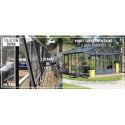 Serre de jardin SUPRA 20,10m² en aluminium laqué et verre trempé 4mm + embase incluse - Lams