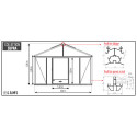 Serre de jardin SUPRA 28,60m² en aluminium naturel et verre trempé 4mm + embase incluse - Lams