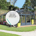 Serre de jardin SUPRA 34,70m² en aluminium laqué et verre trempé 4mm + embase incluse - Lams