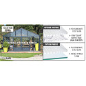 Serre de jardin SUPRA 38,20m² en aluminium naturel et verre trempé 4mm + embase incluse - Lams