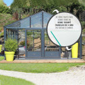 Serre de jardin SUPRA 38,20m² en aluminium laqué et verre trempé 4mm + embase incluse - Lams