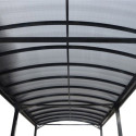 Carport camping car anthracite en aluminium 3,60x7,66m et polycarbonate 6mm X-METAL