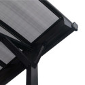 Carport camping car anthracite en aluminium 3,60x7,66m et polycarbonate 6mm X-METAL
