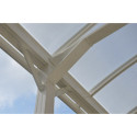 Carport camping car en aluminium blanc 3,59x7,62m et polycarbonate 6mm X-METAL