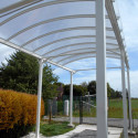 Carport camping car en aluminium blanc 3,59x7,62m et polycarbonate 6mm X-METAL