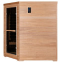 Sauna d'angle infrarouge LOUNGE 1 place panneaux carbone et céramique 2570W - Snö