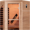 Sauna d'angle infrarouge LOUNGE 1 place panneaux carbone et céramique 2570W - Snö